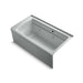 KOHLER K-1122-RAW Archer 60" x 32" alcove whirlpool bath with Bask heated surface, right drain