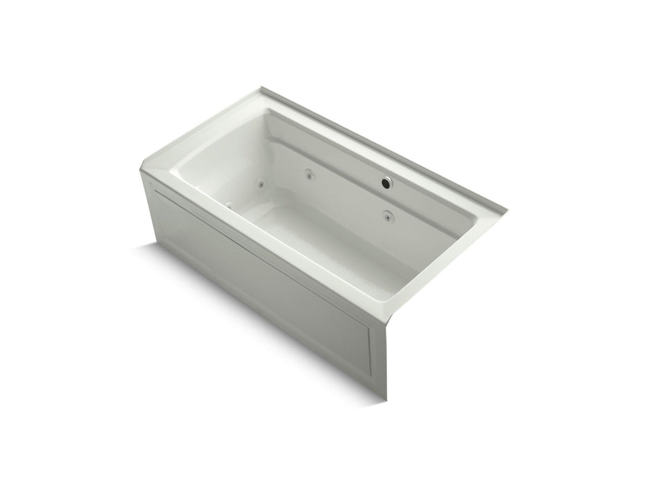 KOHLER K-1122-RAW Archer 60" x 32" alcove whirlpool bath with Bask heated surface, right drain