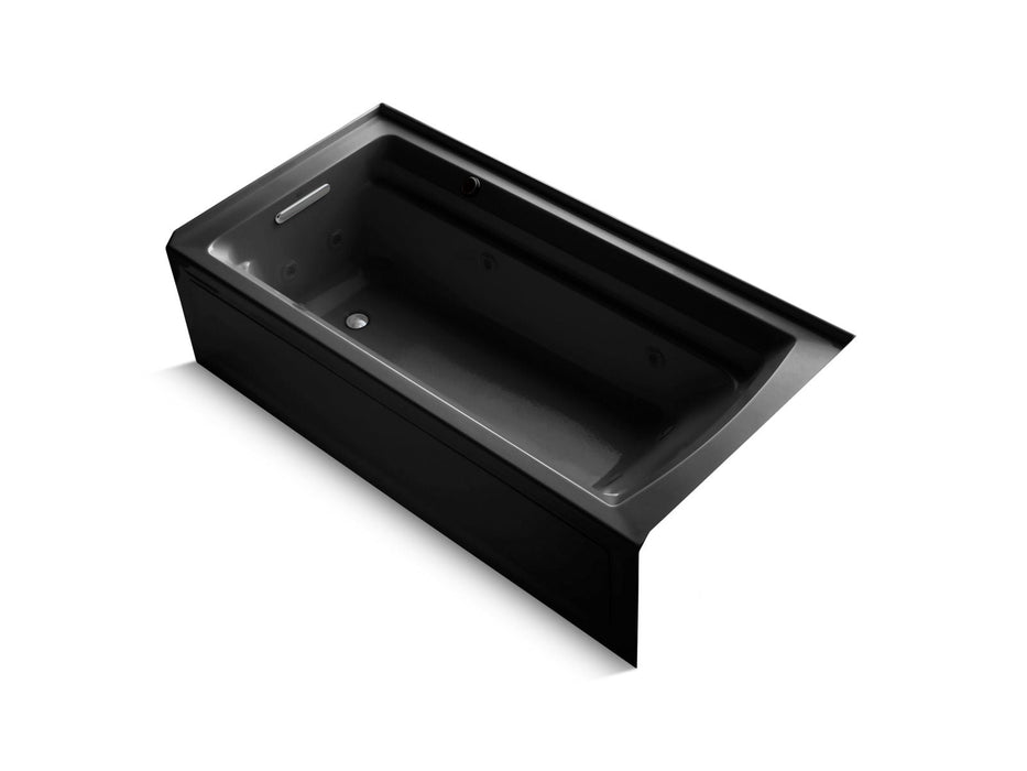 KOHLER K-1124-LAW Archer 72" x 36" alcove whirlpool bath with Bask heated surface, left drain