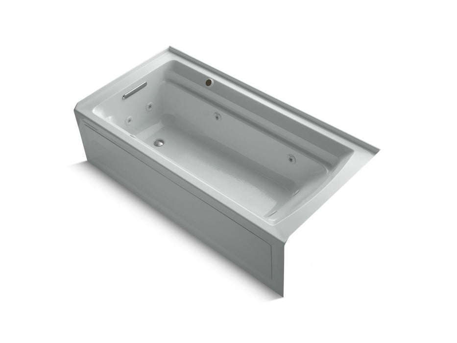 KOHLER K-1124-LAW Archer 72" x 36" alcove whirlpool bath with Bask heated surface, left drain