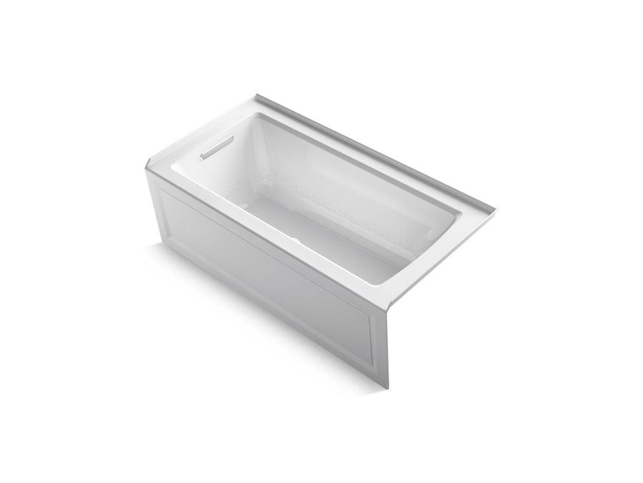 KOHLER K-1947-GHLA Archer 60" x 30" alcove Heated BubbleMassage air bath, left drain