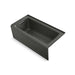 KOHLER K-1947-GHLAW Archer 60" x 30" integral apron Heated BubbleMassage air bath with Bask heated surface and left-hand drain