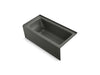 KOHLER K-1947-GHRAW Archer 60" x 30" alcove Heated BubbleMassage air bath with Bask heated surface, right drain