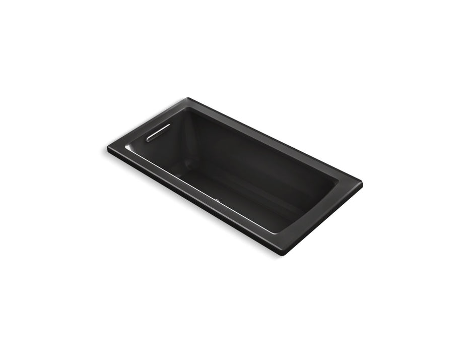 KOHLER K-1947-GHW Archer 60" x 30" drop-in Heated BubbleMassage air bath with Bask heated surface