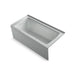 KOHLER K-1947-GHLAW Archer 60" x 30" integral apron Heated BubbleMassage air bath with Bask heated surface and left-hand drain