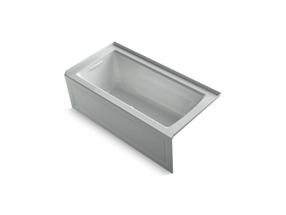 KOHLER K-1947-GHLAW Archer 60" x 30" integral apron Heated BubbleMassage air bath with Bask heated surface and left-hand drain