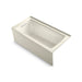 KOHLER K-1947-GHLAW Archer 60" x 30" integral apron Heated BubbleMassage air bath with Bask heated surface and left-hand drain