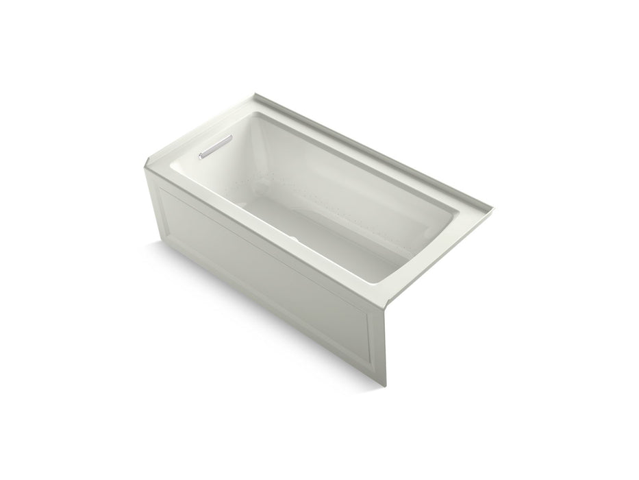 KOHLER K-1947-GHLAW Archer 60" x 30" integral apron Heated BubbleMassage air bath with Bask heated surface and left-hand drain