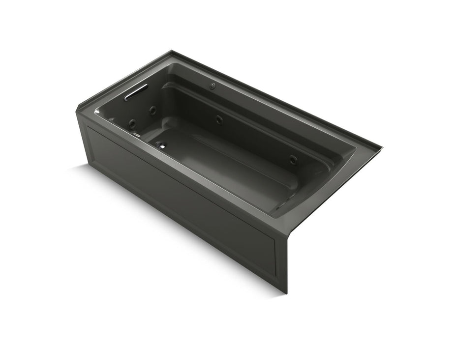 KOHLER K-1124-XGHLA Archer 72" x 36" alcove Heated BubbleMassage air bath and whirlpool, left drain