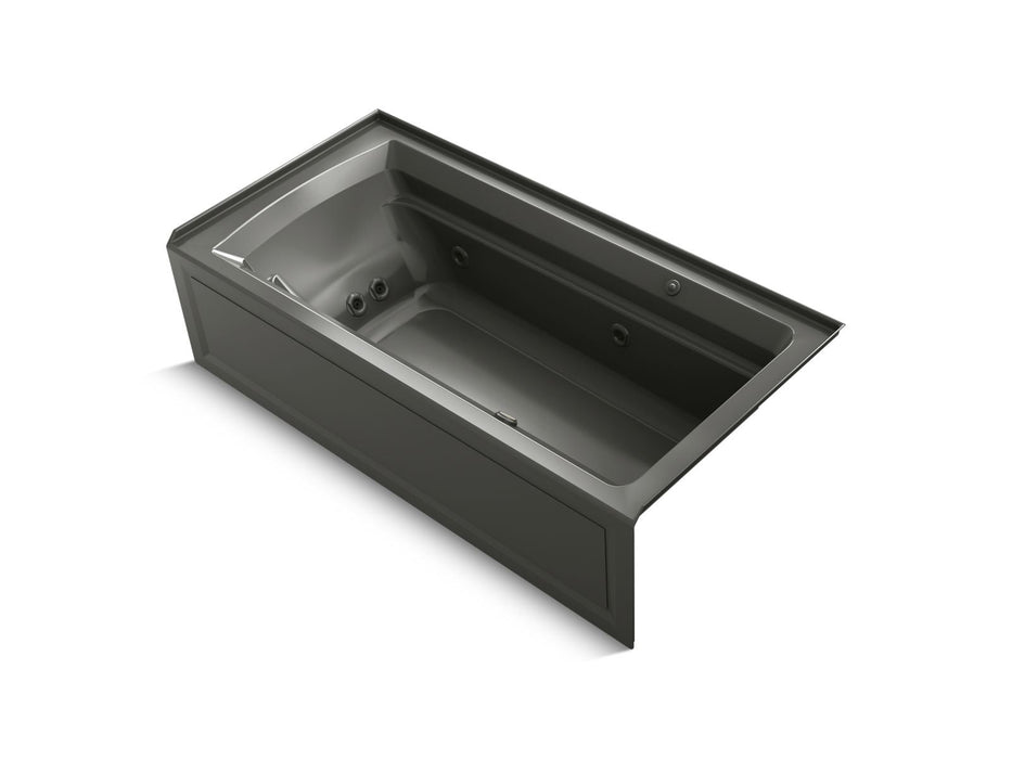 KOHLER K-1124-XGHRA Archer 72" x 36" alcove Heated BubbleMassage air bath and whirlpool, right drain