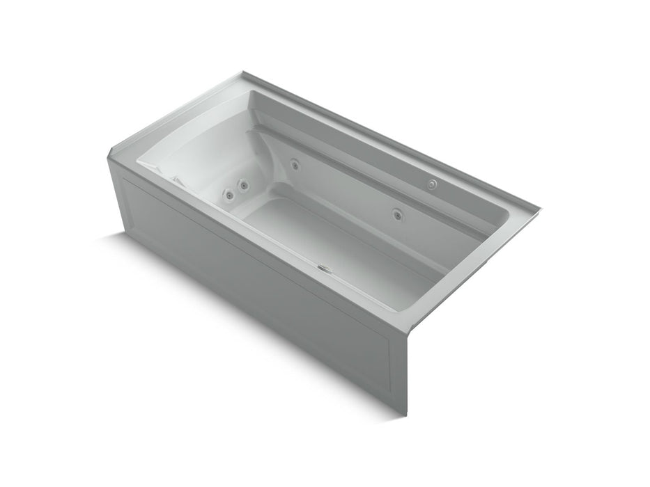 KOHLER K-1124-XGHRA Archer 72" x 36" alcove Heated BubbleMassage air bath and whirlpool, right drain