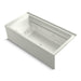 KOHLER K-1124-XGHRA Archer 72" x 36" alcove Heated BubbleMassage air bath and whirlpool, right drain