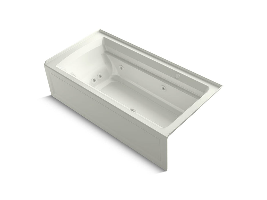 KOHLER K-1124-XGHRA Archer 72" x 36" alcove Heated BubbleMassage air bath and whirlpool, right drain