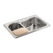KOHLER K-3361-4 Staccato 33" top-mount double-bowl kitchen sink