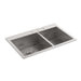 KOHLER K-3823-3 Vault 33" top-/undermount double-bowl kitchen sink