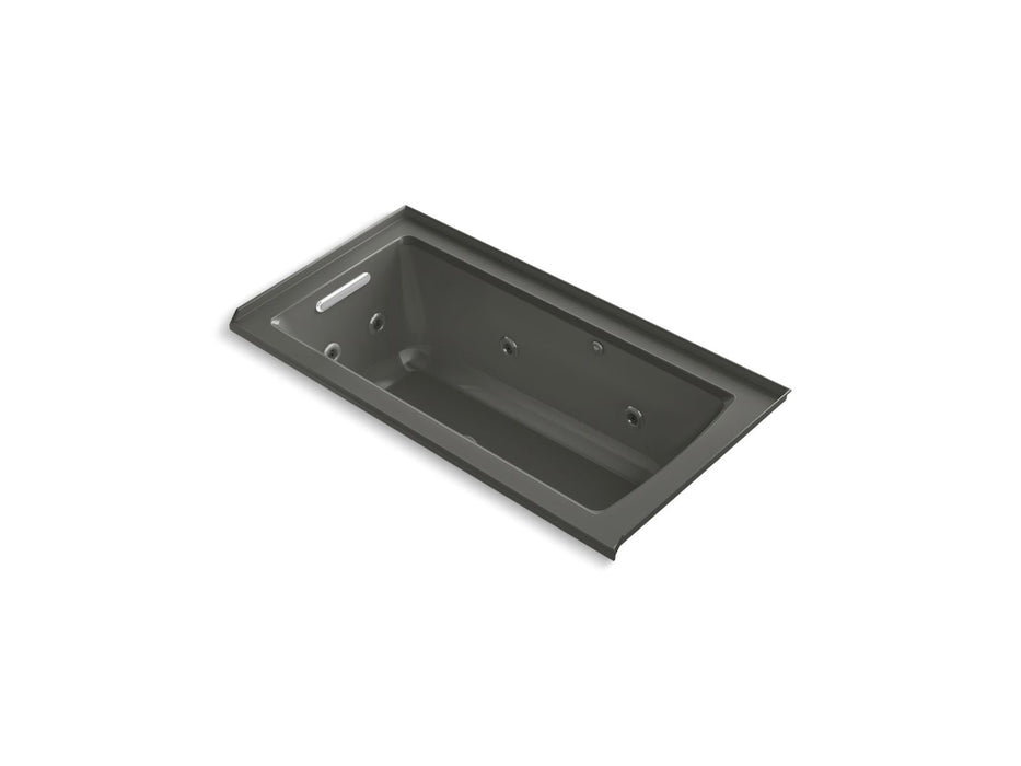KOHLER K-1947-XHGHL Archer 60" x 30" alcove Heated BubbleMassage air bath and whirlpool, left drain