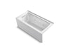 KOHLER K-1947-XGHLA Archer 60" x 30" alcove Heated BubbleMassage air bath and whirlpool, left drain