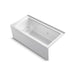 KOHLER K-1947-XGHRA Archer 60" x 30" alcove Heated BubbleMassage air bath and whirlpool, right drain