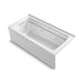 KOHLER K-1949-XGHLA Archer 66" x 32" alcove Heated BubbleMassage air bath and whirlpool, left drain
