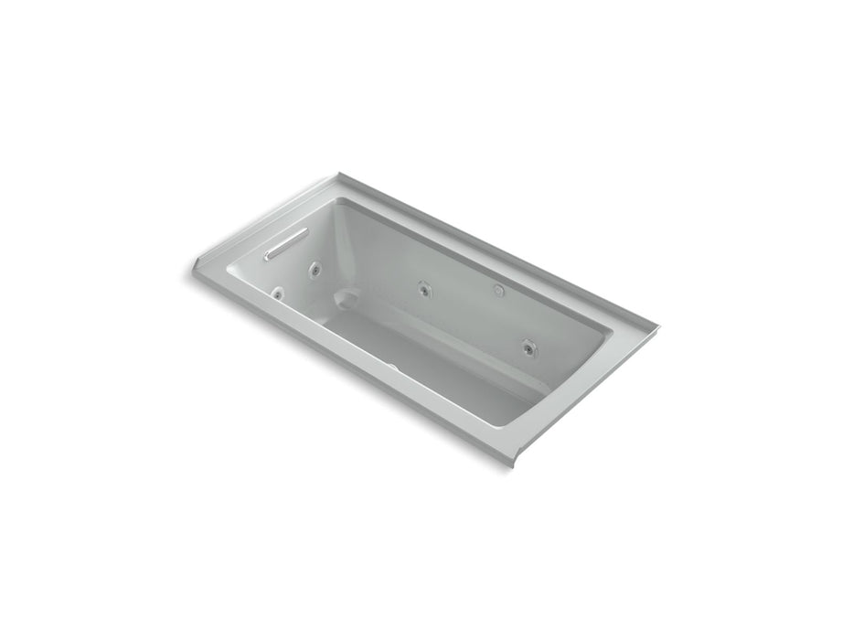 KOHLER K-1947-XHGHL Archer 60" x 30" alcove Heated BubbleMassage air bath and whirlpool, left drain