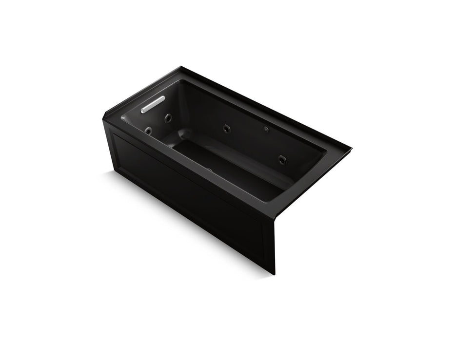 KOHLER K-1947-XGHLA Archer 60" x 30" alcove Heated BubbleMassage air bath and whirlpool, left drain