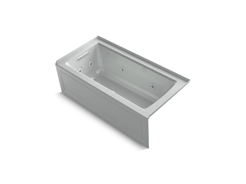 KOHLER K-1947-XGHLA Archer 60" x 30" alcove Heated BubbleMassage air bath and whirlpool, left drain
