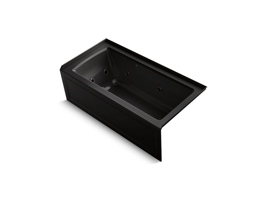 KOHLER K-1947-XGHRA Archer 60" x 30" alcove Heated BubbleMassage air bath and whirlpool, right drain