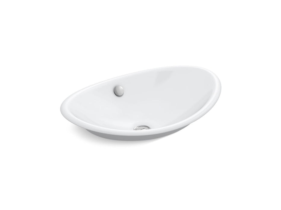KOHLER K-5403-W Iron Plains 20-3/4" oval vessel bathroom sink