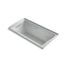 KOHLER K-1167-GHLW Underscore 60" x 30" alcove Heated BubbleMassage air bath with Bask, left drain