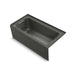 KOHLER K-1947-LAW Archer 60" x 30" alcove whirlpool bath with Bask heated surface, left drain