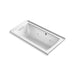 KOHLER K-1947-LW Archer 60" x 30" alcove whirlpool bath with Bask heated surface, left drain