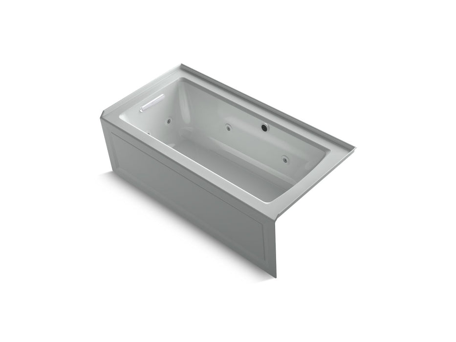 KOHLER K-1947-LAW Archer 60" x 30" alcove whirlpool bath with Bask heated surface, left drain