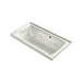 KOHLER K-1947-LW Archer 60" x 30" alcove whirlpool bath with Bask heated surface, left drain