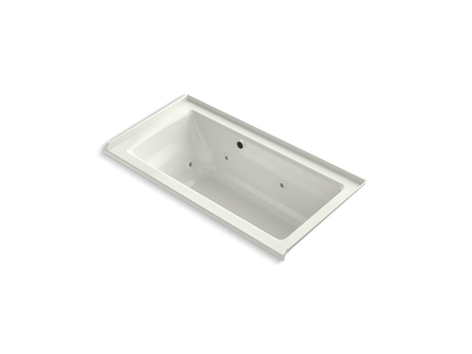 KOHLER K-1947-RW Archer 60" x 30" alcove whirlpool bath with Bask heated surface, right drain
