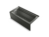 KOHLER K-1949-GHLAW Archer 66" x 32" alcove Heated BubbleMassage air bath with Bask heated surface, left drain