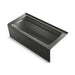 KOHLER K-1949-GHLAW Archer 66" x 32" alcove Heated BubbleMassage air bath with Bask heated surface, left drain