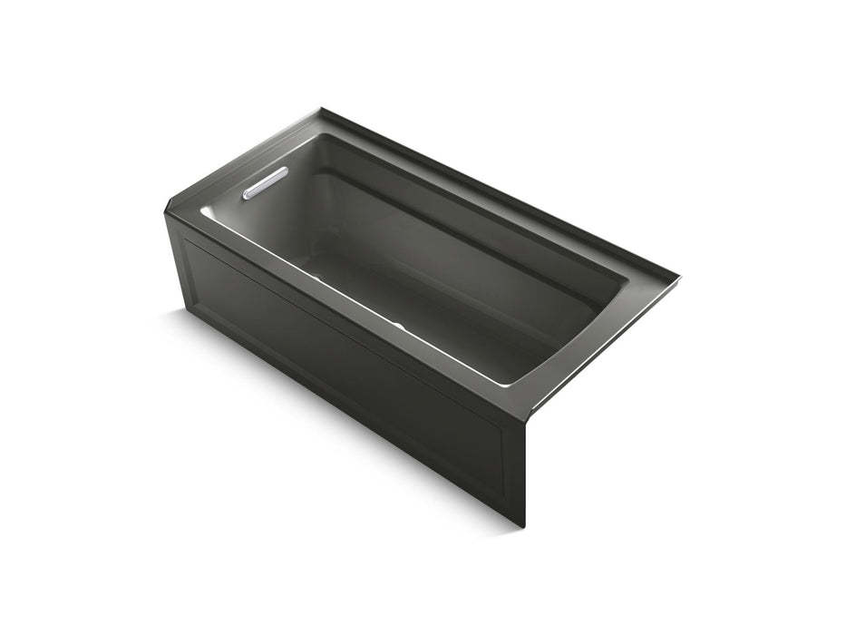 KOHLER K-1949-GHLAW Archer 66" x 32" alcove Heated BubbleMassage air bath with Bask heated surface, left drain
