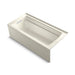 KOHLER K-1949-GHLA Archer 66" x 32" alcove Heated BubbleMassage air bath, left drain