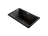 KOHLER K-1174-XHGH Underscore 72" x 42" drop-in Heated BubbleMassage air bath with whirlpool