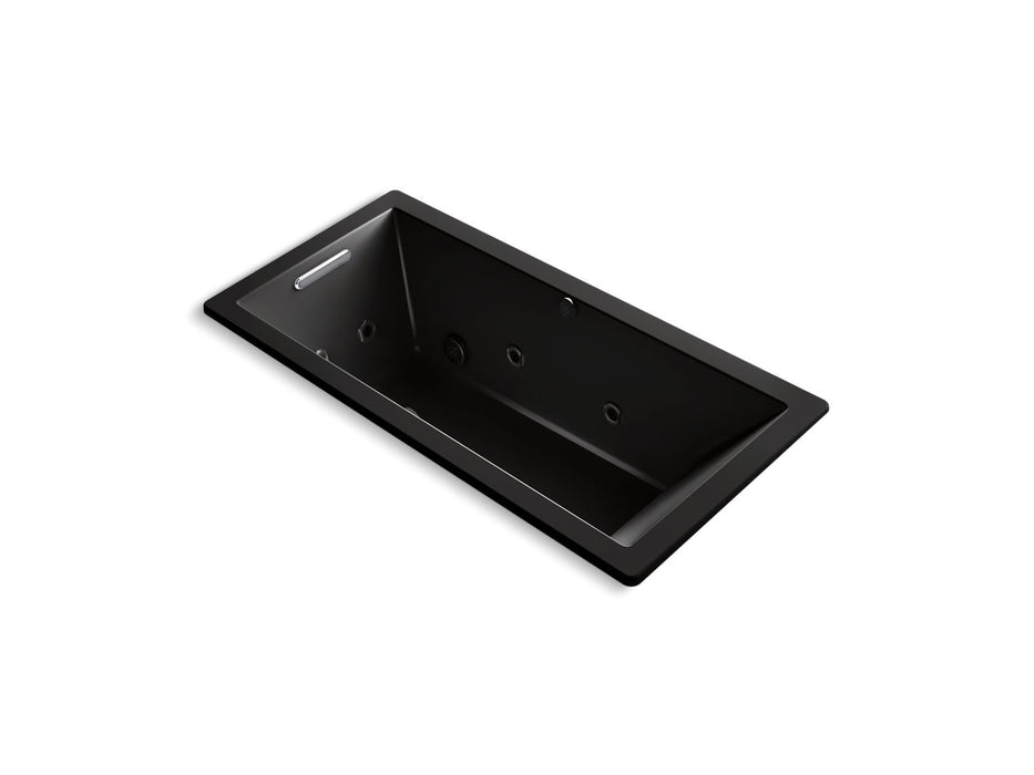 KOHLER K-1822-XHGH Underscore 66" x 32" drop-in Heated BubbleMassage air bath with whirlpool