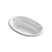 KOHLER K-6347-GHW Sunward 66" x 42" drop-in Heated BubbleMassage air bath with Bask heated surface