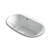 KOHLER K-5718-JH Underscore 72" x 42" drop-in heated whirlpool bath