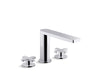 KOHLER K-73081-3 Composed Deck-mount bath faucet with cross handles