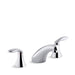 KOHLER K-15265-4NDRA Coralais Widespread bathroom sink faucet with lever handles, less drain and lift rod