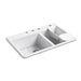 KOHLER K-8669-4A2 Riverby 33" top-mount double-bowl workstation kitchen sink