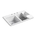 KOHLER K-8679-3A2 Riverby 33" top-mount double-bowl workstation kitchen sink