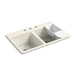 KOHLER K-8679-3A2 Riverby 33" top-mount double-bowl workstation kitchen sink