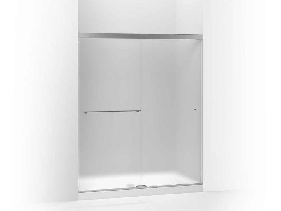 KOHLER K-707206-D3 Revel Sliding shower door, 76" H x 56-5/8 - 59-5/8" W, with 5/16" thick Frosted glass
