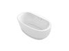 KOHLER K-1967-GHW Sunstruck 65-1/2" x 35-1/2" freestanding Heated BubbleMassage air bath with Bask heated surface and fluted shroud
