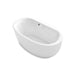 KOHLER K-24002-W1 Sunstruck 60" x 34" freestanding bath with Bask heated surface and fluted shroud